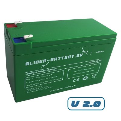 Glider Battery LiFePO4, 10AH v2.0